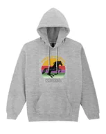 Bluzy damskie - Bluza z kapturem Koń Piękno Kolory Zachód Podróż Szara XXL - miniaturka - grafika 1