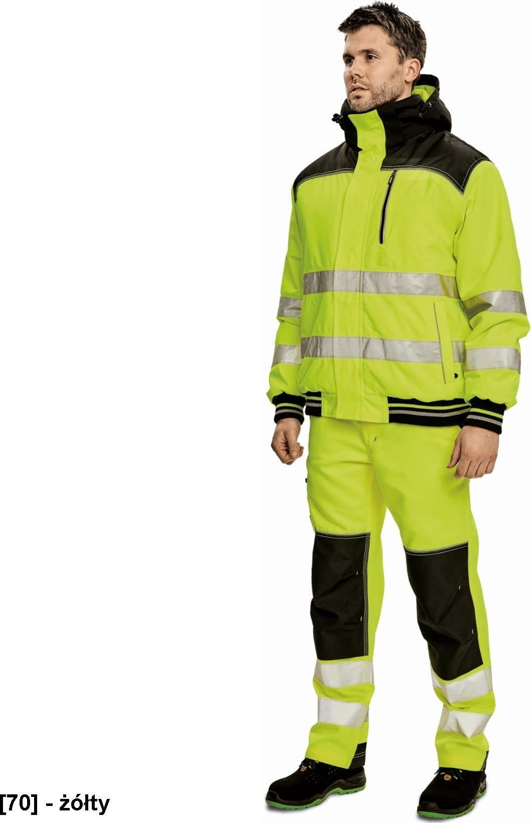 CERVA KNOXFIELD HI-VIS PILOT- kurtka zimowa, 100% poliester, - żółty, rozm. 3XL