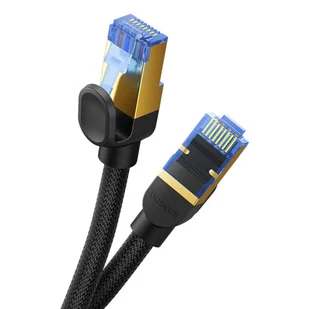 Kabel sieciowy w oplocie kat. 7 Baseus Ethernet RJ45, 10Gbps, 2m (czarny) - Kable miedziane - miniaturka - grafika 7
