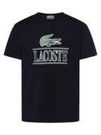 Koszulki i topy damskie - Lacoste - T-shirt z nadrukiem z logo, niebieski - miniaturka - grafika 1