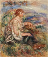 Plakaty - Galeria Plakatu, Plakat, Woman in Tulle Blouse and Black Skirt, Pierre-Auguste Renoir, 50x70 cm - miniaturka - grafika 1