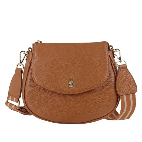 FELICIA - Jasnobrązowa listonoszka skórzana