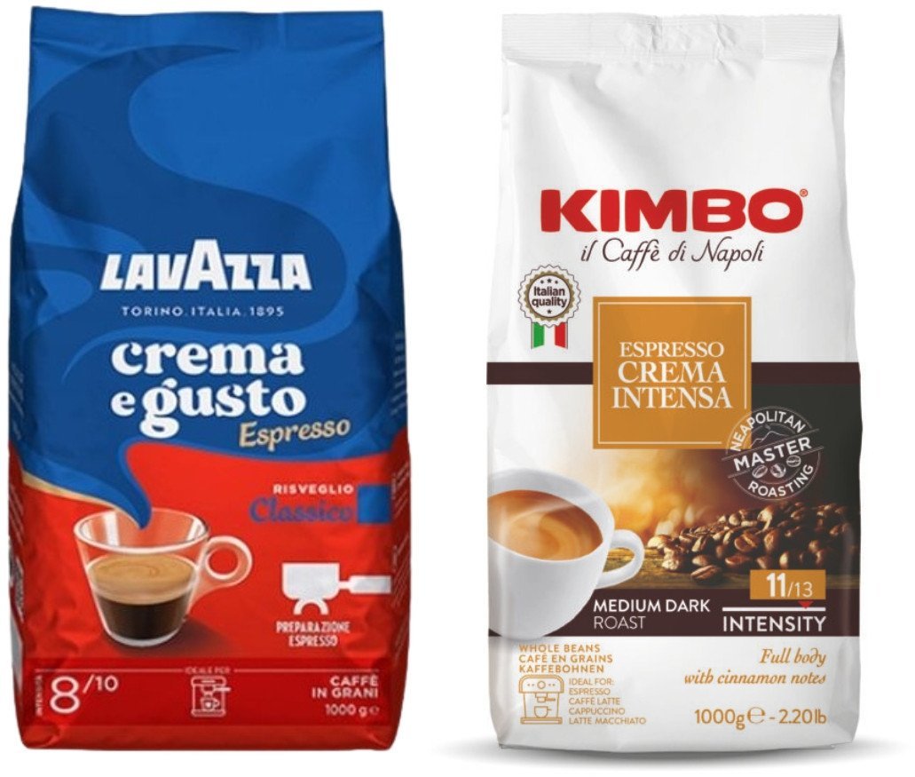 Kawy ziarniste Crema Intensa / Crema e Gusto Classico 2x1kg - Kimbo Lavazza
