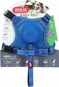 Szelki dla psów - Zolux Szelki ze smyczą automatyczną Easyride M niebieskie - miniaturka - grafika 1