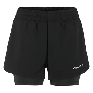 Damskie Spodenki CRAFT ADV ESSENCE 2-IN-1 SHORTS 2 W 1915946-999000 – Czarny - Spodenki damskie - miniaturka - grafika 1