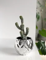 Donice - DONICZKA OSŁONKA CERAMICZNA GLAMUR SREBRNA - miniaturka - grafika 1