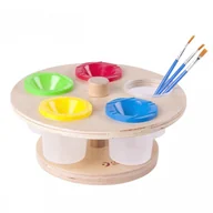 Zabawki interaktywne dla dzieci - DLA DZIECI OBROTOWY STOJAK NA KUBECZKI Z FARBĄ POJEMNIKI - miniaturka - grafika 1