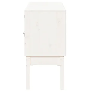 Lumarko Szafka, biała, 110x40x78 cm, lite drewno sosnowe - Szafki do salonu - miniaturka - grafika 8