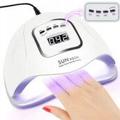 Lampy UV do paznokci - LAMPA DO PAZNOKCI HYBRYDY UV LED DO HYBRYD ŻELI X5 MAX LCD MOCNA 80W - miniaturka - grafika 1