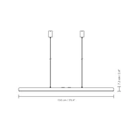 Lampy sufitowe - UMAGE lampa wisząca LED Hazel Branch, biały/mosiądz, 150 cm - miniaturka - grafika 1