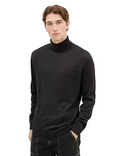 TOM TAILOR sweter męski, 10617 - Black Grey Melange, XXL - Swetry męskie - miniaturka - grafika 1