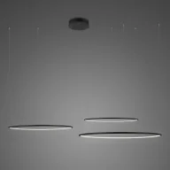 Lampy sufitowe - Lampa wisząca Ledowe Okręgi No.3 Φ120 cm in 4k czarna ściemnialna Altavola Design - miniaturka - grafika 1