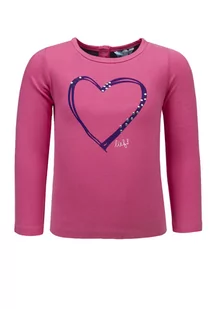 Dziewczęca różowa bluzka z długim rękawem/Lief - Bluzki damskie - miniaturka - grafika 1