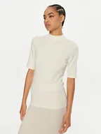 Bluzki damskie - Calvin Klein Bluzka K20K207744 Écru Regular Fit - miniaturka - grafika 1