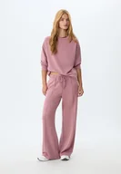 Bluzy damskie - Stradivarius Miękka bluza basic Różowy S - miniaturka - grafika 1