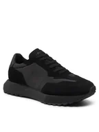 Koszulki i topy damskie - Calvin Klein Sneakersy Low Top Lace Up Mix HM0HM00497 Czarny - miniaturka - grafika 1