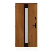 Drzwi zewnętrzne - Drzwi stalowe zewnętrzne wejściowe Thunder Lustro winchester 90 lewe Wiśniowski - miniaturka - grafika 1