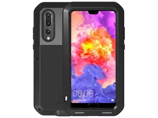 Love Mei Etui Pancerne + szkło Powerful Huawei P20 Pro, czarne 6932809610934 - Etui i futerały do telefonów - miniaturka - grafika 1