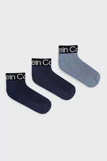 Skarpetki męskie - Calvin Klein Skarpetki (3-pack) męskie kolor niebieski - grafika 1