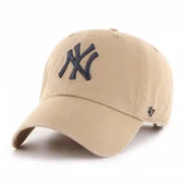 Czapki i chusty sportowe męskie - Czapka z daszkiem 47 Brand New York Yankees Clean Up beżowy r.uniwersalny - miniaturka - grafika 1
