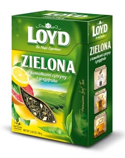 Loyd Tea Herbata Zielona Liściasta z płatkami róży kawałkami cytryny i grejpfruta 80 g+ 40 zł na dzień dobry w Klubie MediaMarkt ! Zielona Liściasta z płatkami róży kawałkami cytry - Herbata - miniaturka - grafika 1
