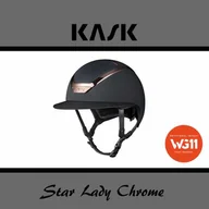 Kaski do jazdy konnej - Kask Sport Kask Star Lady Chrome WG11 - KASK - czarny/różowe złoto - roz. 55-56 - miniaturka - grafika 1