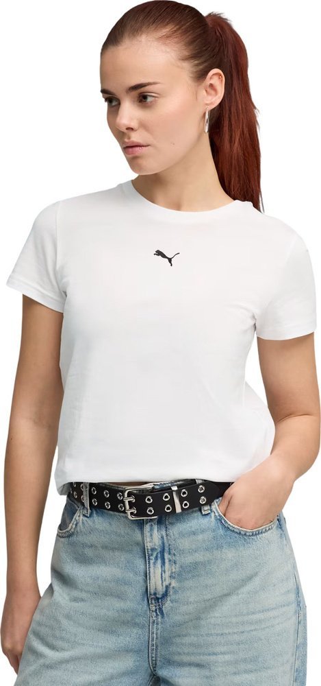 Puma Koszulka damska Puma Ess Centered Cat Logo Tee biała 692916 02 L