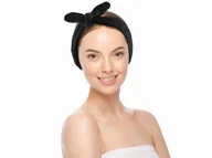 Pojemniki łazienkowe - Czarna Opaska Na Głowę Kosmetyczna Do Włosów ACTIVE - miniaturka - grafika 1