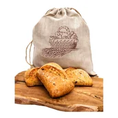 Folia, papier śniadaniowy, serwetki - Worek na Chleb Lniany 33x45 cm z Podszewką na Pieczywo 2-Warstwowy - miniaturka - grafika 1