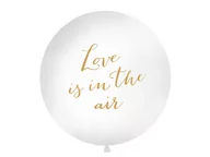 Wesele i ślub - PartyDeco Balon 1 m Love is in the air biały OLBON10D-008-019 - miniaturka - grafika 1