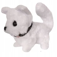 Zabawki interaktywne dla dzieci - Interaktywne zwierzątko Pies Piesek Biały z obrożą - miniaturka - grafika 1