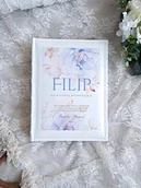 Pamiątka Pierwszej Komunii Świętej - PAMIĄTKA CHRZTU chłopca z imieniem, prezent Chrzest Święty, Komunia Święta - miniaturka - grafika 1