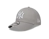 Czapki damskie - New Era Uniseks Czapka z Daszkiem New York Yankees, Szary/Biały, Jeden Rozmiar 0886947030870 - miniaturka - grafika 1