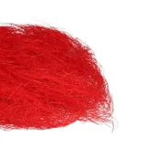 Ozdoby bożonarodzeniowe - Sizal sianko dekoracyjne wypełniacz czerwone 60g - miniaturka - grafika 1