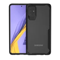 Etui i futerały do telefonów - Pokrowiec ochronny na Samsung Galaxy A51 Cienkie etui na telefon komórkowy z TPU na zewnątrz Odporne na wstrząsy Dodatkowa ochrona Lekki Czarny - miniaturka - grafika 1