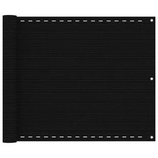 Lumarko Parawan balkonowy, czarny, 75x400 cm, HDPE - Markizy - miniaturka - grafika 1