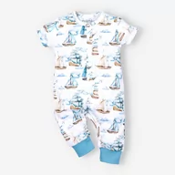 Pajacyki dla niemowląt - Rampers niemowlęcy SHIP z bawełny organicznej dla chłopca-68 - miniaturka - grafika 1