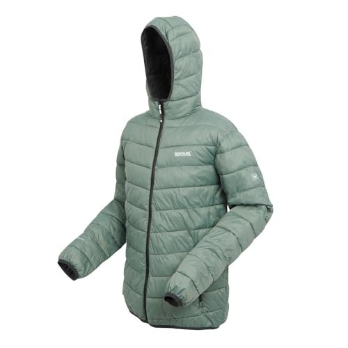 Regatta Męska kurtka z kapturem HillPack II Packaway, zielona agawa, L EU, RMN234, ZIELONY