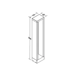 BRUMBERG Słupek oświetleniowy LED Addia, grafitowy, IP54, wysokość 90 cm - Lampy ogrodowe - miniaturka - grafika 1