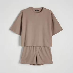Reserved - Dwuczęściowa piżama - Fioletowy - Piżamy damskie - miniaturka - grafika 1