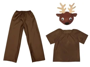 ZESTAW RENIFER BRĄZOWY 116-128 3el - Stroje karnawałowe - miniaturka - grafika 1