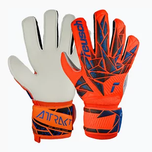 Rękawice bramkarskie Reusch Attrakt Solid hyper orange/electric blue - Piłka nożna - miniaturka - grafika 1