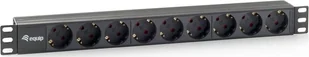 Triton Equip 333282 rozdzielacz zasilania PDU 9 x gniazdo sieciowe 1U Czarny - Akcesoria do szaf serwerowych - miniaturka - grafika 1