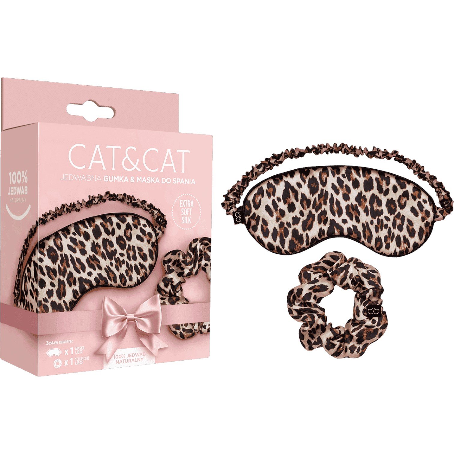 Cat&Cat Zestaw Zestaw jedwabny: maska + gumka Leo