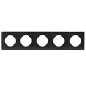 Klawisze i ramki - Ramka pięciokrotna SOUL czarny DMP SOLID - miniaturka - grafika 1