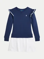 Sukienki i spódniczki dla dziewczynek - Polo Ralph Lauren Sukienka codzienna 313957742001 Granatowy Regular Fit - miniaturka - grafika 1