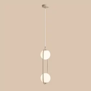 Riva lampa wisząca 2-punktowa beżowa 1086H17 - Lampy sufitowe - miniaturka - grafika 1