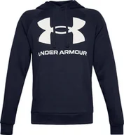 Bluzy męskie - Under Armour Bluza męska Rival Fleece Big Logo HD granatowa r. XL 1357093 410 - miniaturka - grafika 1