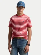 Koszulki męskie - Polo Ralph Lauren T-Shirt 710938134005 Czerwony Slim Fit - miniaturka - grafika 1