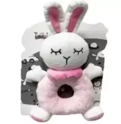 Grzechotka królik różowy 18cm - Tulilo - Grzechotki dla dzieci - miniaturka - grafika 1